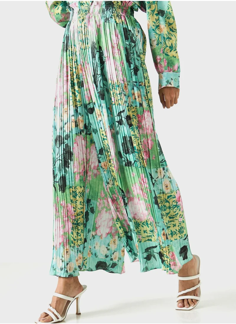 تواكستريمز Printed Wide Leg Pants