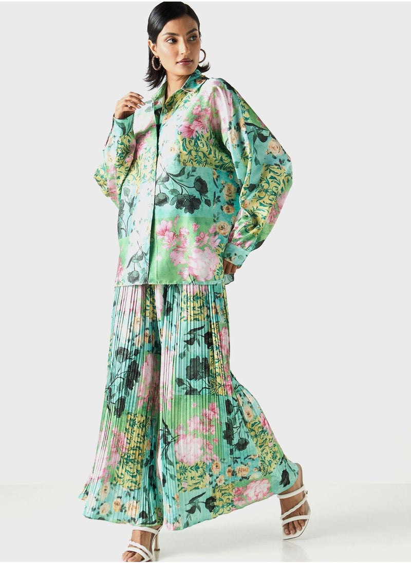 2Xtremz - Printed Wide Leg Pants - Image 1