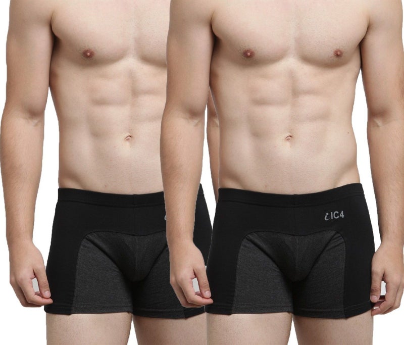 IC4 Store Men's Black and Charcoal Trunk Pack of 2 - Image 1
