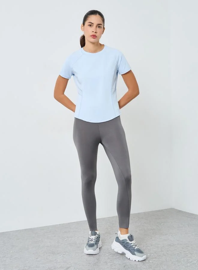 Styli Styli Back Curved Mesh Insert Top