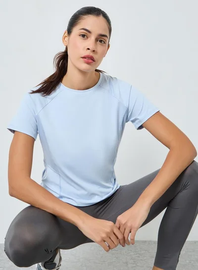 Styli Active Back Curved Mesh Insert Top