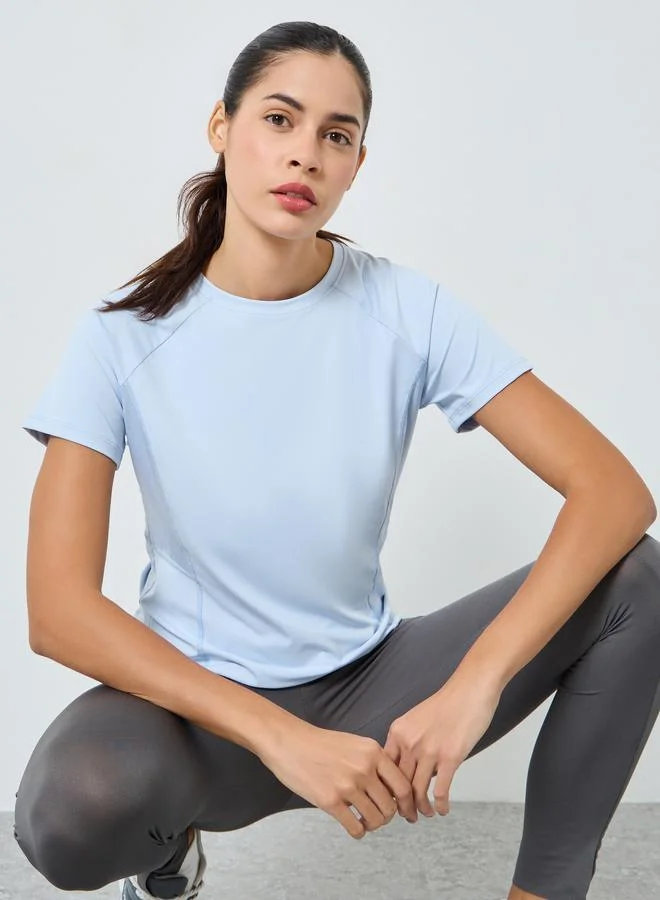 Styli Styli Back Curved Mesh Insert Top
