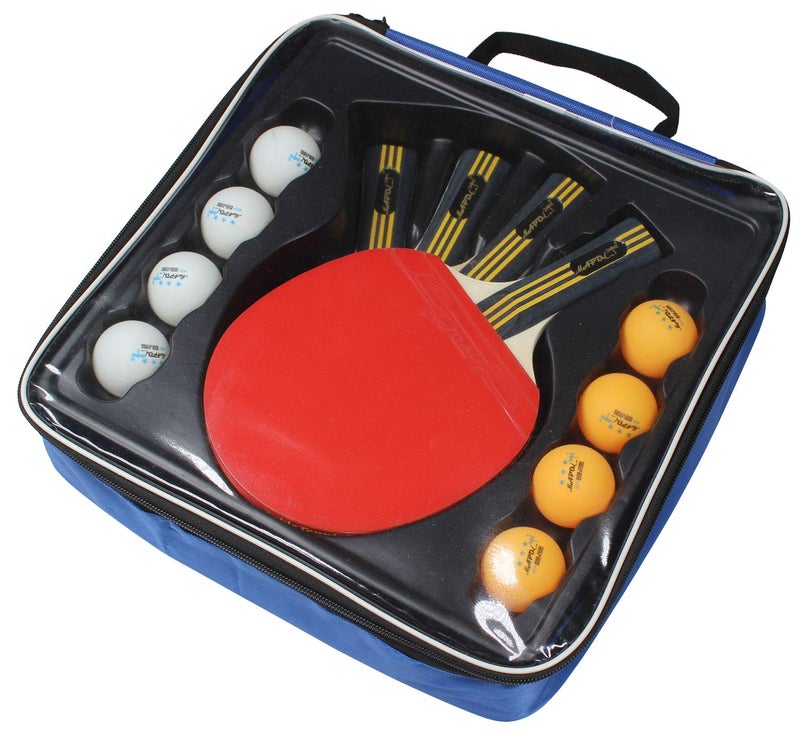 MAPOL Quality Ping Pong Paddle Set - 4 Professional Table Tennis Rackets/Paddles - 8 Premium 3-Star Balls, Portable Cover Case Holder Included - Image 5