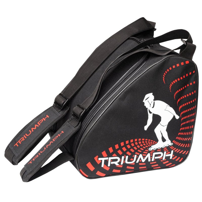 TRIUMPH Nylon Skating Bag for Roller Skates - Sports & Travel Bag for Men/Women/Kids (Size: 12"X11"X9") (Black) - Image 1