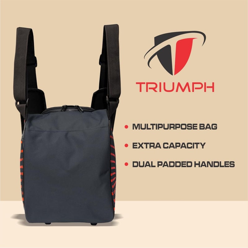 TRIUMPH Nylon Skating Bag for Roller Skates - Sports & Travel Bag for Men/Women/Kids (Size: 12"X11"X9") (Black) - Image 5
