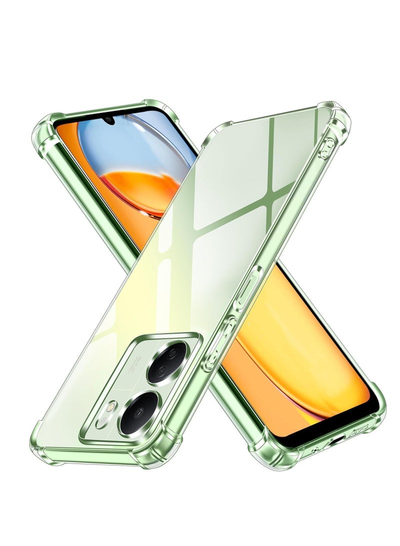 Case Compatible with Xiaomi Redmi 13C 4G / Poco C65 Silicone Case Transparent TPU Gorilla Anti-shock Protector Camera Shockproof Corners - Clear - Image 1