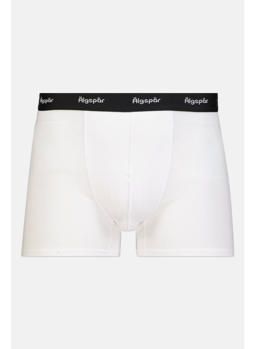 Algspar - Men 3 Pcs Brand Logo Boxer Brief Set, Black/Green - Image 1