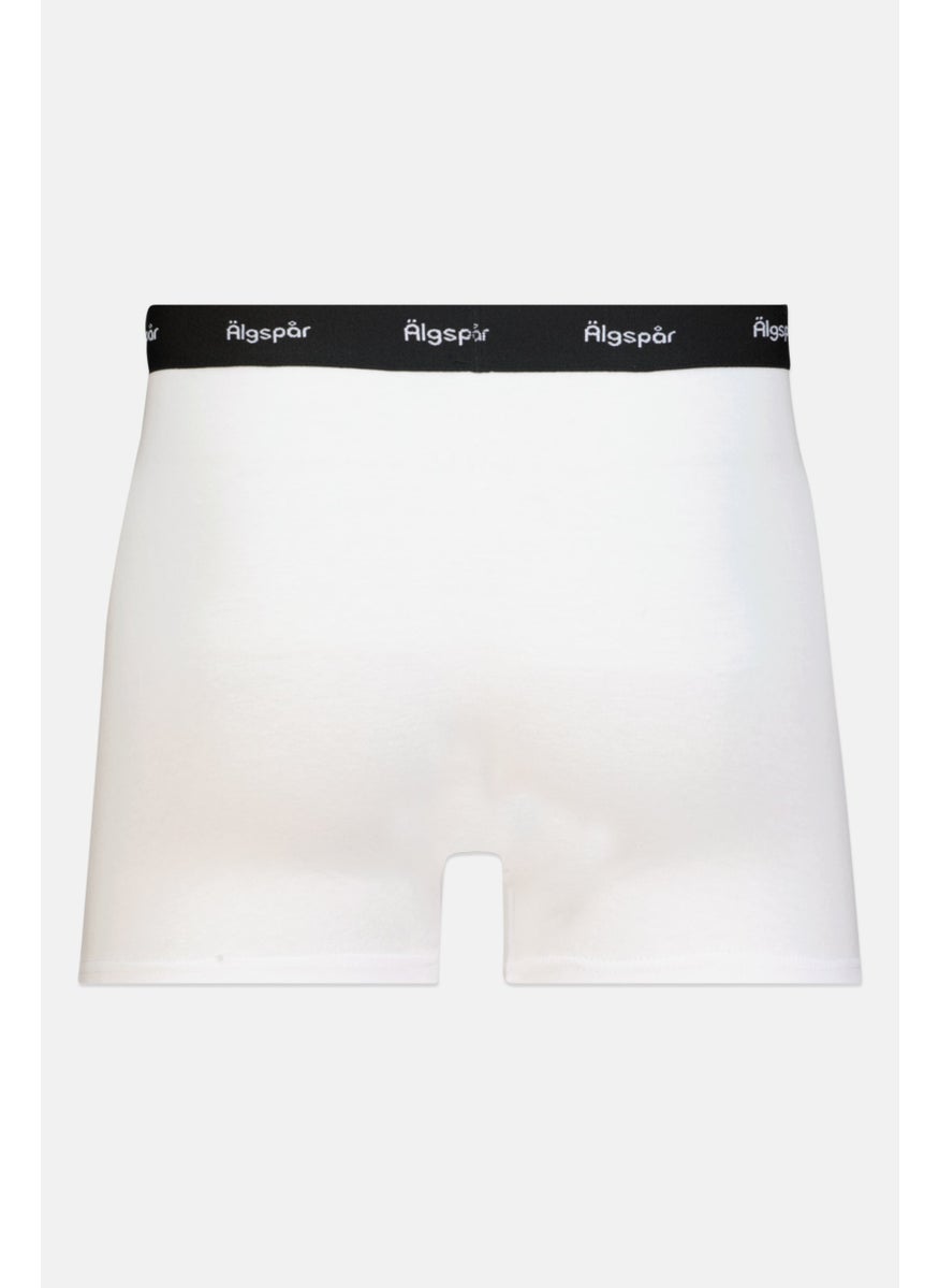 Algspar - Men 3 Pcs Brand Logo Boxer Brief Set, Black/Green - Image 1