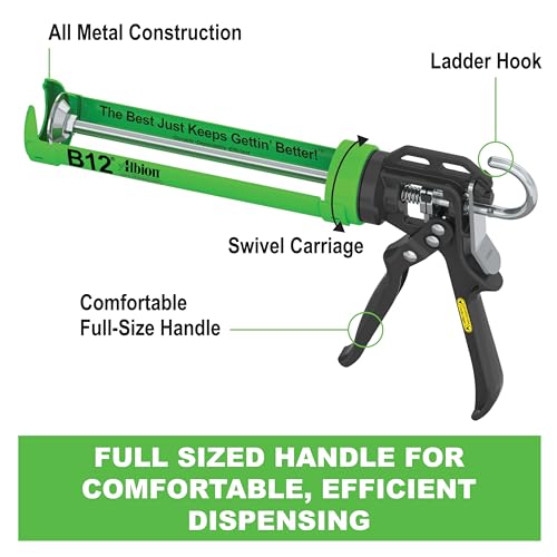 Albion Engineering Company B12 B-Line Manual Cartridge Caulking Gun, 1/10 Gallon (10 oz), 12:1 Drive - Image 3