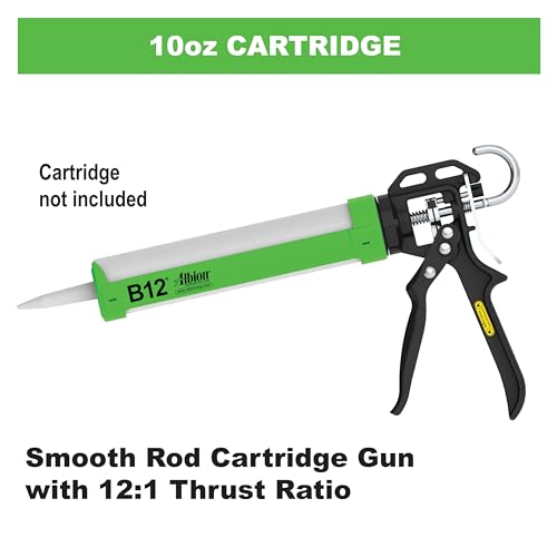 Albion Engineering Company B12 B-Line Manual Cartridge Caulking Gun, 1/10 Gallon (10 oz), 12:1 Drive - Image 2