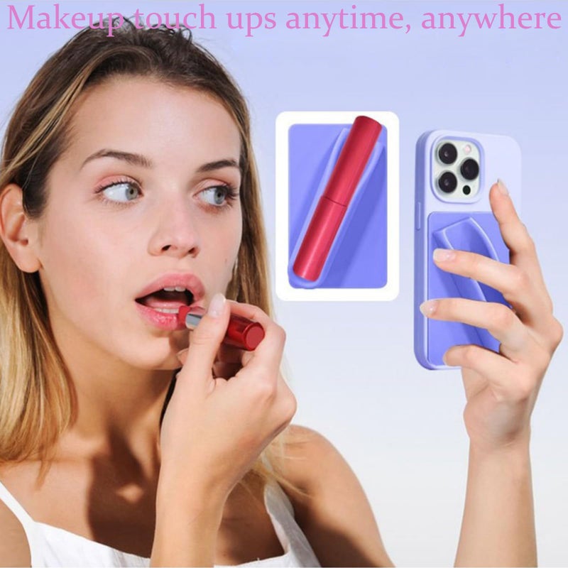 Rookii Lipstick Holder Phone Case,Silicone Lipgloss Holder, Adhesive Lip Gloss Balm Card Holder for iPhone and Android(rose) - Image 5
