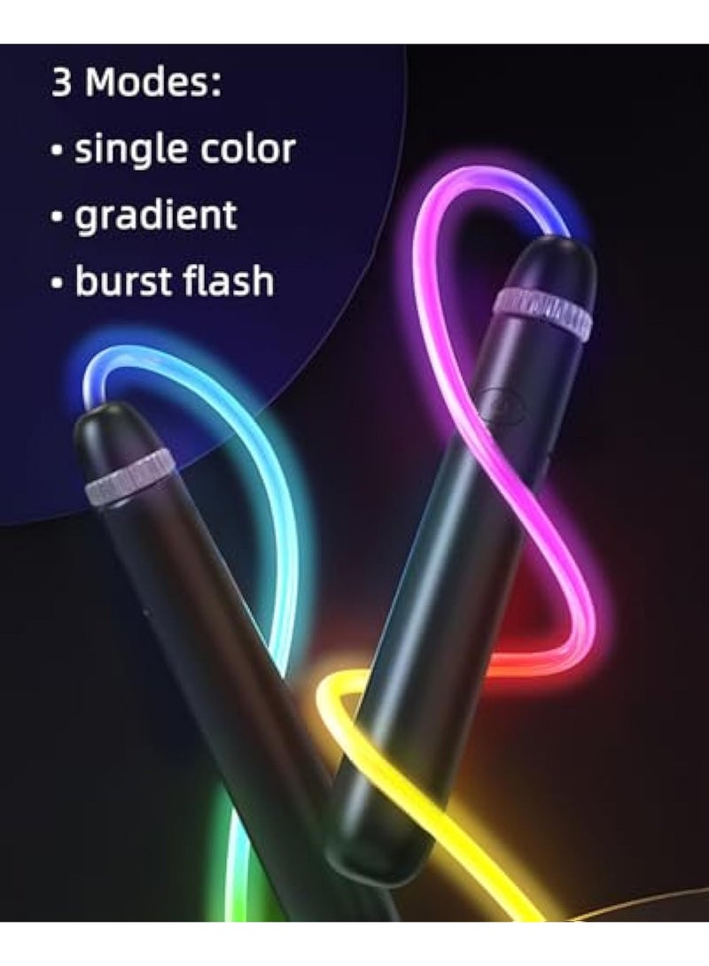 SOLARAE Light Up Jump Rope for Kids, Jump Ropes for Fitness, Adjustable Jump Ropes, Skipping Rope Tangle-Free Rapid Speed, Colorful Jumping Rope ,for Exercise&Slim Body at Home School Gym - Image 2