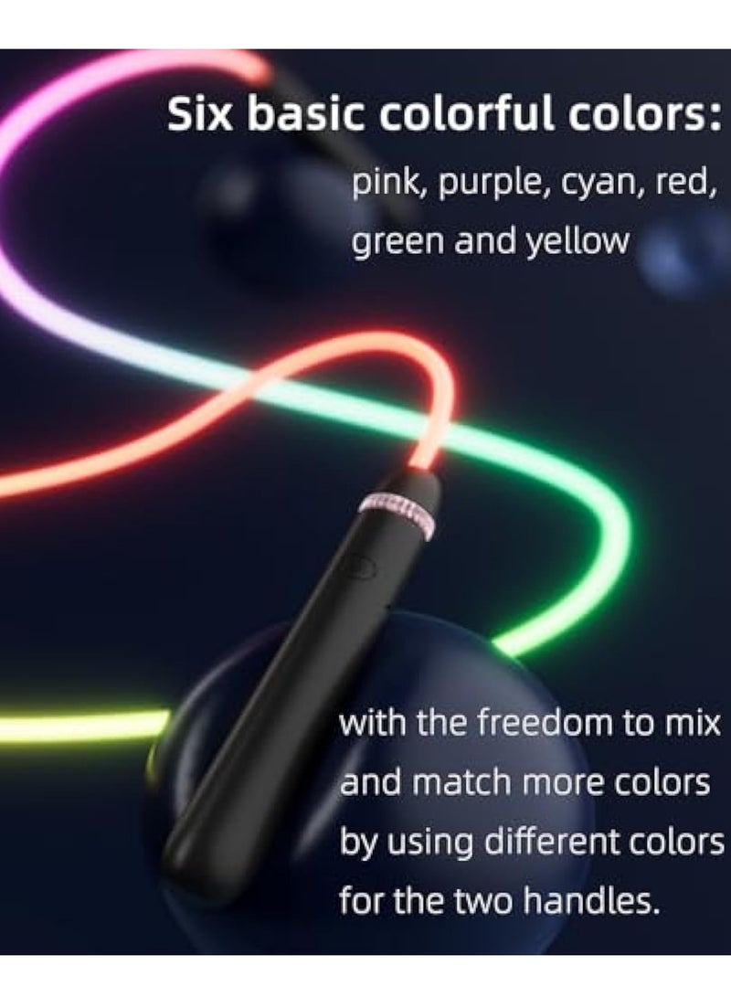 SOLARAE Light Up Jump Rope for Kids, Jump Ropes for Fitness, Adjustable Jump Ropes, Skipping Rope Tangle-Free Rapid Speed, Colorful Jumping Rope ,for Exercise&Slim Body at Home School Gym - Image 5