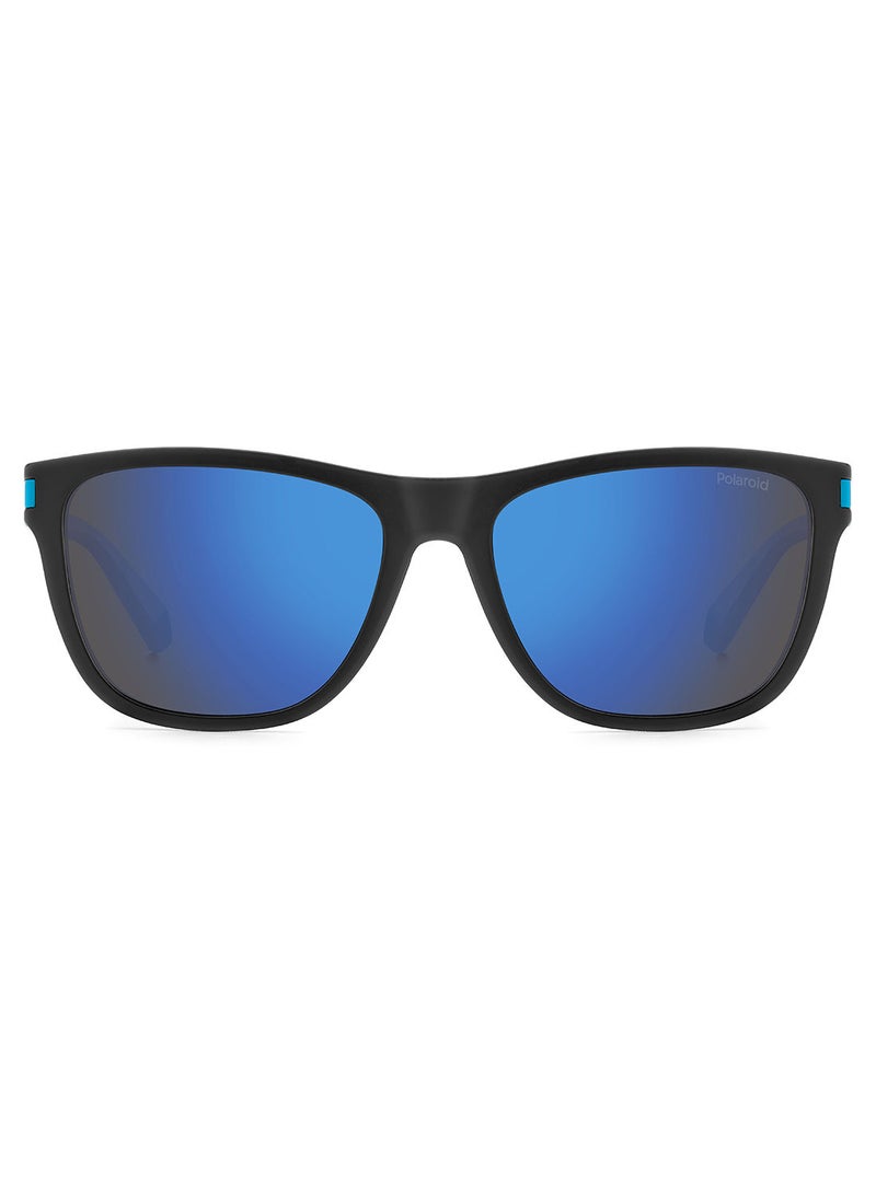 Polaroid Unisex UV Protection Square Sunglasses - Pld 2138/S Mtblkblue 56 - Lens Size: 56 Mm - Image 3