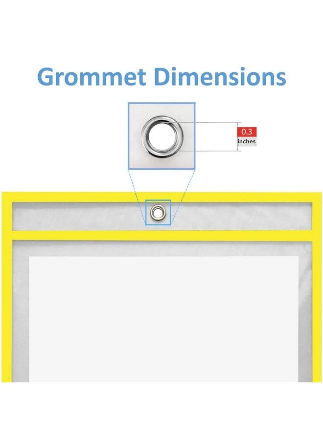 Essex Wares 6 Pack Dry Erase Pocks Yellow By Essex Wares For Teacher Lessons In A Classroom Or For Use At Your Home Or Office Fits Standard Paper 10” X 13.5”  - Image 4