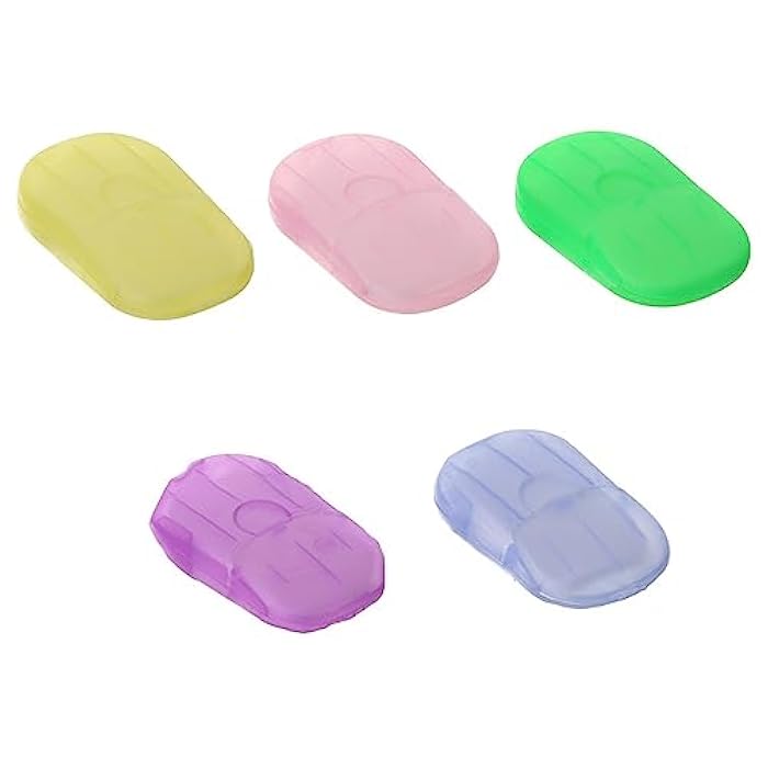 ULHYC 5 Packs Soap Paper Sheets Mini Portable Disposable Paper Soap Sheets Hand Washing Cleaning Paper for Indoor, Outdoor, Travel, Camping Hiking - Image 1