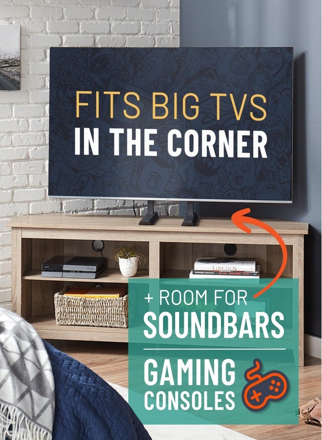 ECHOGEAR Universal TV Stand - Fits 49” to 77” TVs up to 100lbs - Adjustable Height & Wobble-Free Design - Flat Base Compatible with Soundbars - Image 4