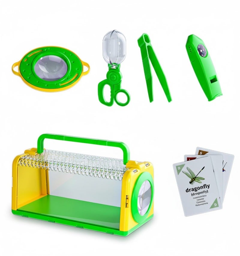 Bug Catching Kit: Green 360° Panoramic Observation - Safe Child-Friendly Design Insect Habitat for Outdoor Nature Exploration, Young Explorers - Image 1