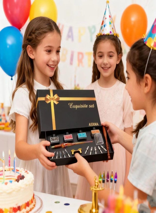 ASXMA Calligraphy Pens Gift Set - Personalized Caligraphy Pen Kits Calligraphy Set For Beginners&professional.glass dip pen Include Glass And Wooden Dip Pen,Pen Holder,Various Sizes Of Nibs Etc - Image 5