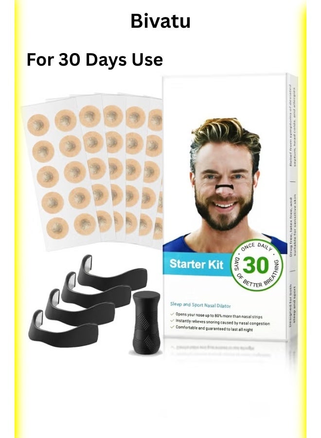 BIVATU Anti-Snoring Nose Strips | Comfortable Nasal Strips for Better Airflow & Night Comfort - Image 1