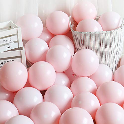 BEISHIDA 200 Pcs 5 Inch Pastel Pink Balloons Small Baby Pink Balloons Mini Light Pink Macaron Party Latex Ballons Round Baloons for Birthday Wedding Bridal Baby Shower Anniversary Party Decorations - Image 2