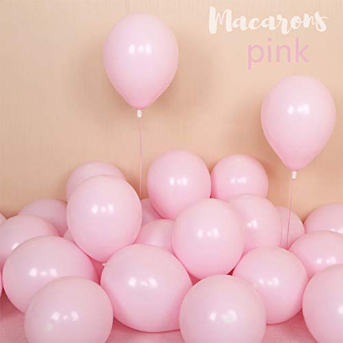 BEISHIDA 200 Pcs 5 Inch Pastel Pink Balloons Small Baby Pink Balloons Mini Light Pink Macaron Party Latex Ballons Round Baloons for Birthday Wedding Bridal Baby Shower Anniversary Party Decorations - Image 4