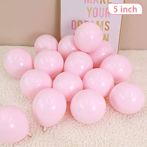 BEISHIDA 200 Pcs 5 Inch Pastel Pink Balloons Small Baby Pink Balloons Mini Light Pink Macaron Party Latex Ballons Round Baloons for Birthday Wedding Bridal Baby Shower Anniversary Party Decorations - Image 5