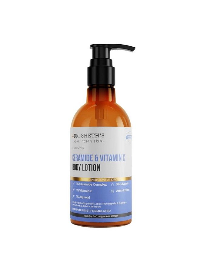 Dr. Sheth's Ceramide & Vitamin C Body Lotion ; Deeply Moisturizing Body Lotion That Repairs & Brightens Skin ; 200 Ml - Image 1