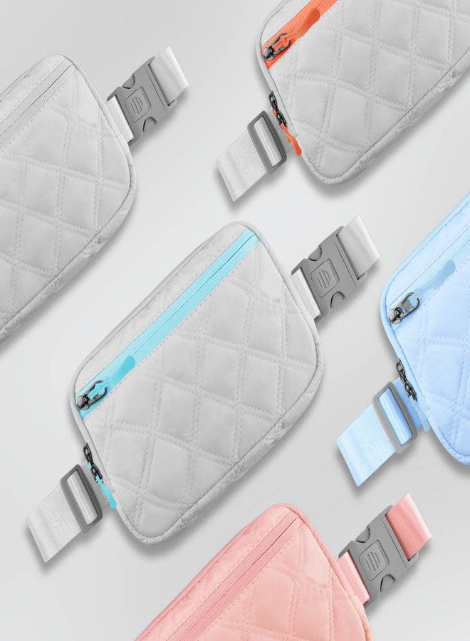 ZINZ Fanny Packs Waist Belt Bags for Travel and Daily Use, Crossbody Bum Hip Bag for Women and Men,Gray Orange - Image 4