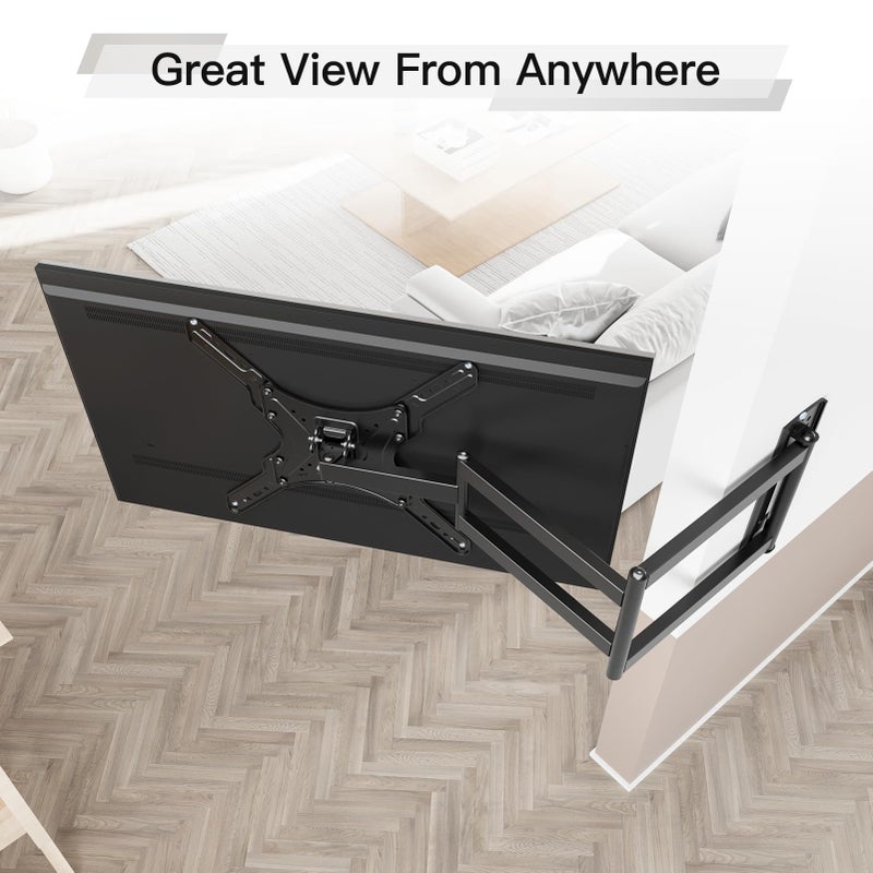 ELIVED Long Arm TV Wall Mount for Most 26-65 Inch TVs, 37.4 Inch Long Extension TV Mount Swivel and Tilt, Max VESA 400x400mm, Full Motion Wall Mount tv Bracket Holds up to 77 lbs. - Image 3