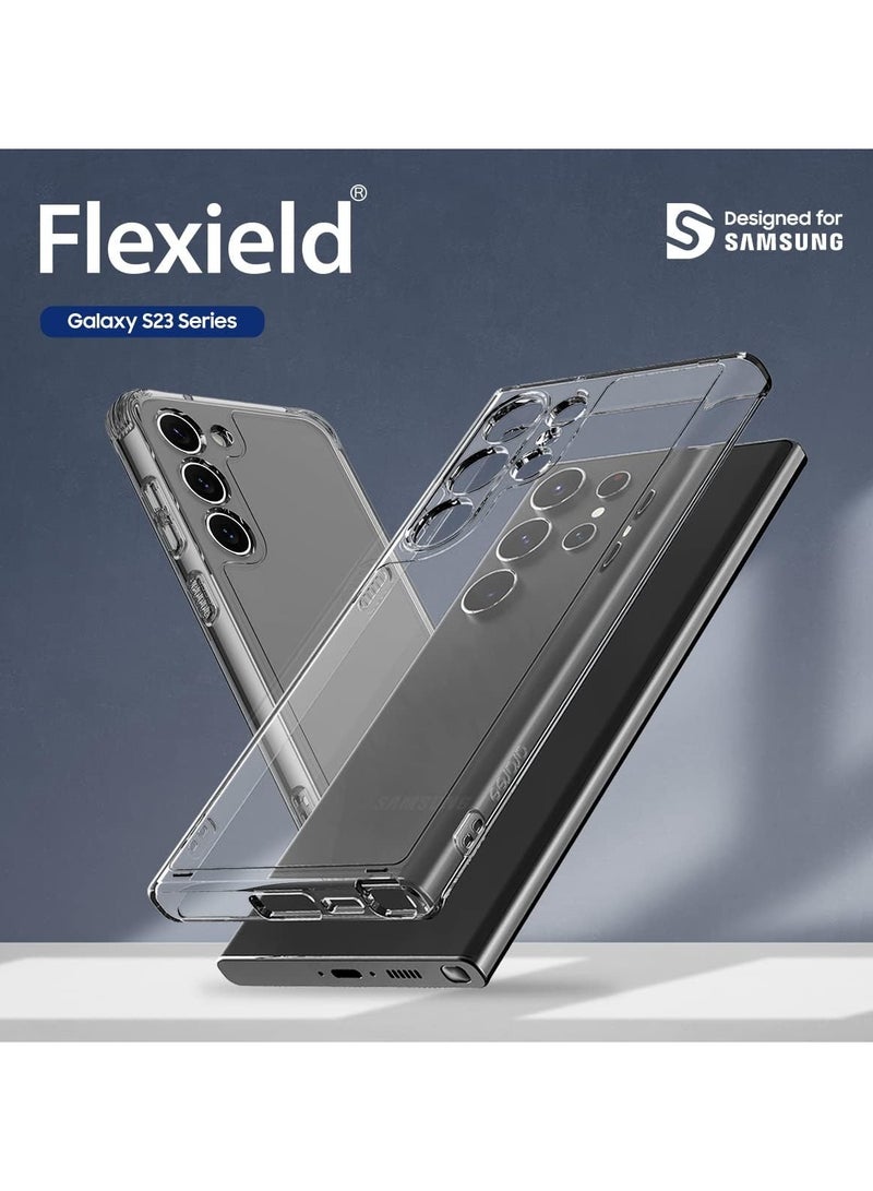 araree araree FLEXIELD TPU Perfect Protection Cover Compatible with Samsung Galaxy S23 Ultra(2023) - Shockproof Scratchproof Transparent Cover with Comfortable and Safe Grip (Black) - Image 2