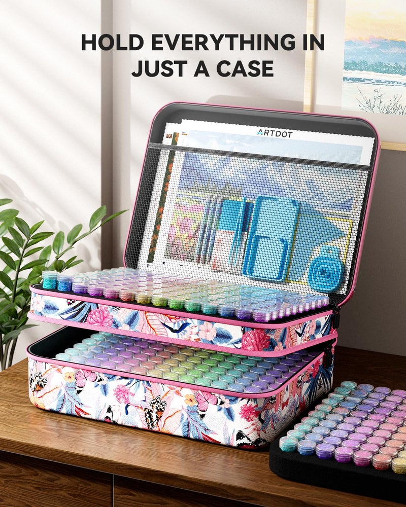 ARTDOT 420 Slots Storage Container for Diamond Art Kits for Adults,Portable Bead Storage Boxes for Diamond Painting Accessories and Tools - Image 2