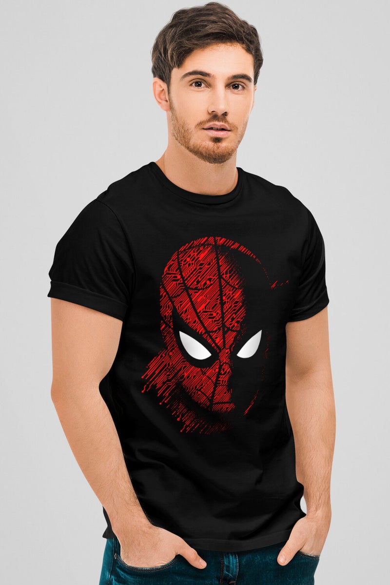 Digital Spider Black Short Sleeve Men's T-Shirt