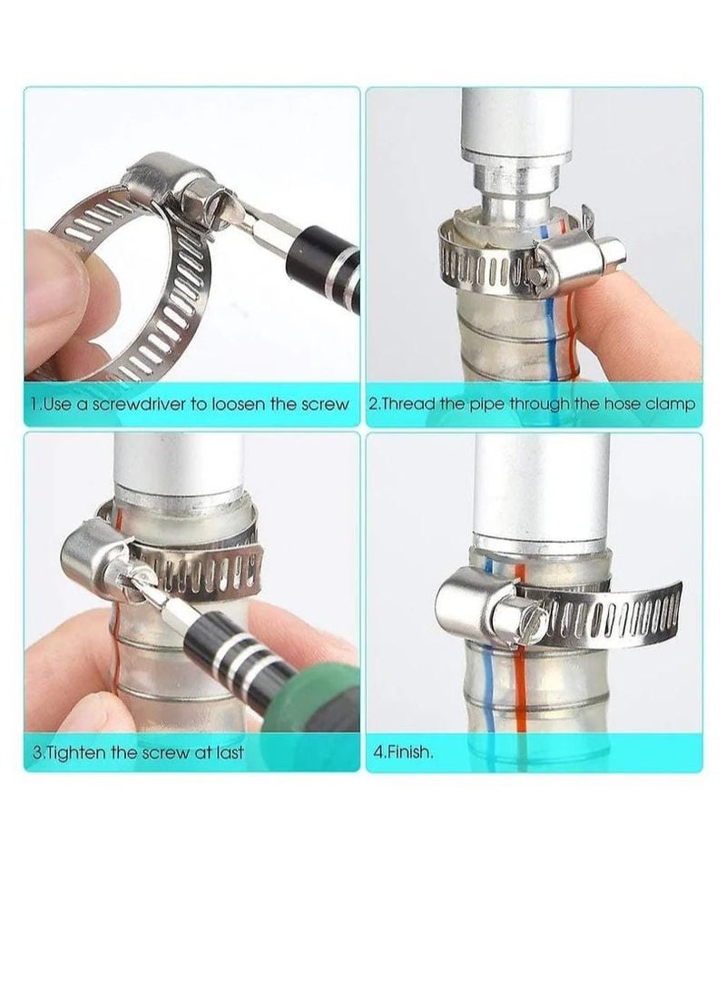 Torc TORC Hose Clip (Size 20) - Stainless Steel Adjustable Clamp, 13-20mm, Pack of 10  - Image 2