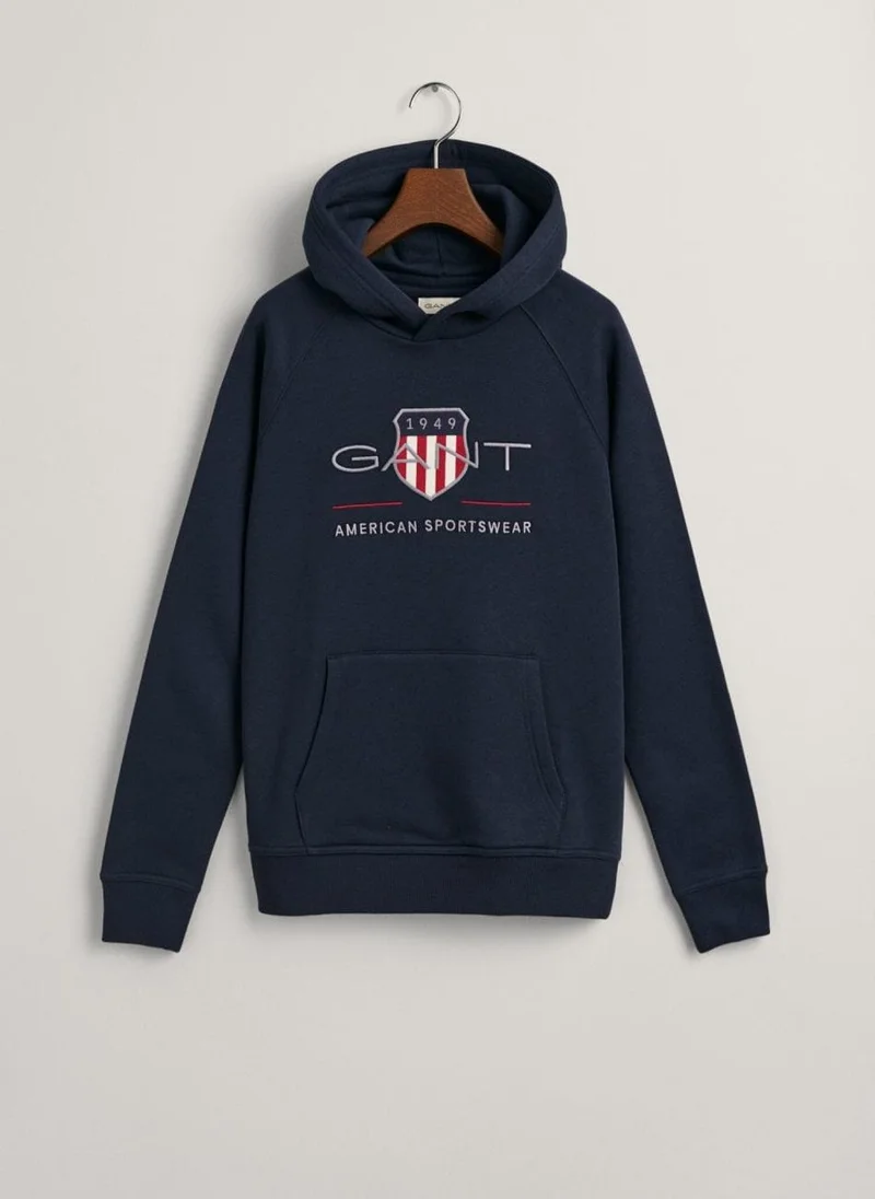 غانت Teens Archive Shield Hoodie