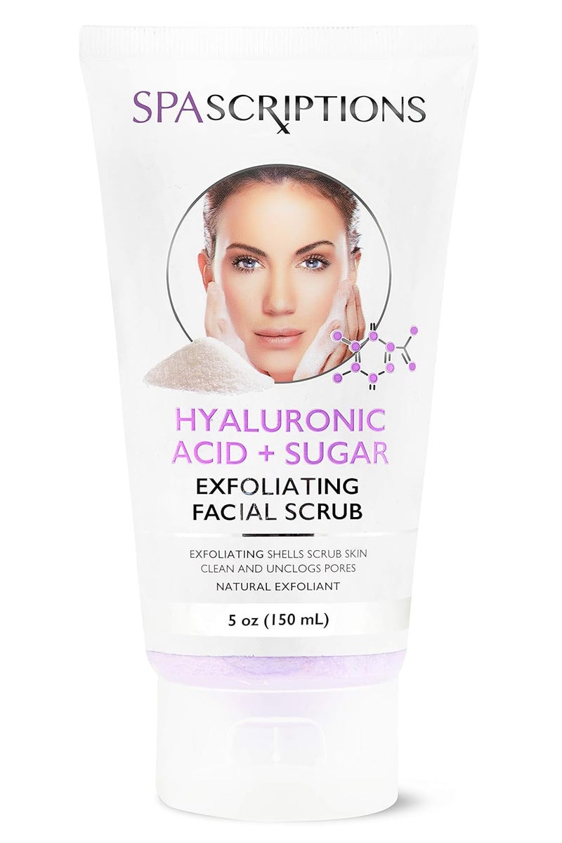 Face Exfoliating Scrub Hyaluronic Acid  Sugar Face Wash  5 Oz