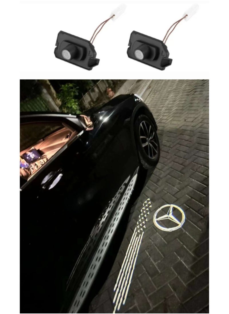 فيريكس ضوء ترحيبي لمرسيدس GLA GLB GLC GLS W177 W247 W205 W222 سيارة الرؤية الخلفية مرآة شعار مصباح الإسقاط ضوء لمرسيدس  - Image 1
