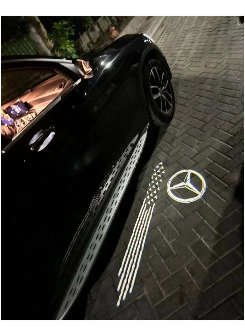 فيريكس ضوء ترحيبي لمرسيدس GLA GLB GLC GLS W177 W247 W205 W222 سيارة الرؤية الخلفية مرآة شعار مصباح الإسقاط ضوء لمرسيدس  - Image 3