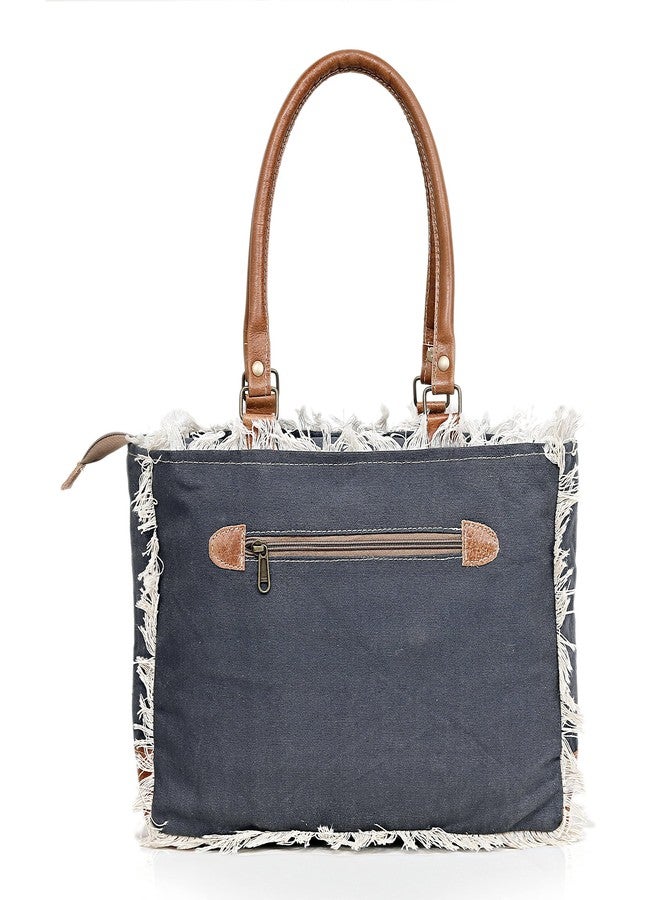 كويرو حقيبة كتف من القماش المعاد تدويره والجلد، حقيبة كروسبودي، حقيبة جلدية، حقيبة قماشية كلاسيكية (النمط 2) - Image 5