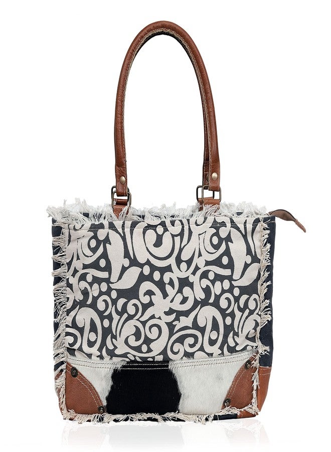 كويرو حقيبة كتف من القماش المعاد تدويره والجلد، حقيبة كروسبودي، حقيبة جلدية، حقيبة قماشية كلاسيكية (النمط 2) - Image 1