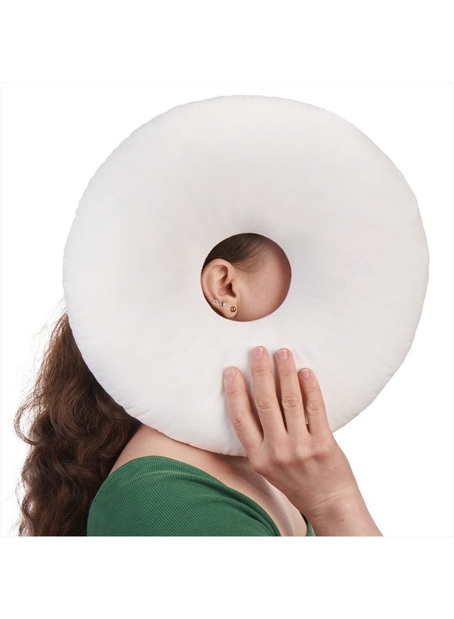ODOXIA Piercing Pillow | Ear Piercing Pillow for Side Sleepers | Relieves Ear Pain | Adjustable Filling | Donut Pillow for Ear | Reduces Ear Pressure | Pillow with Ear Hole | CNH Ear Pillow | Earring Pillow  - Image 1