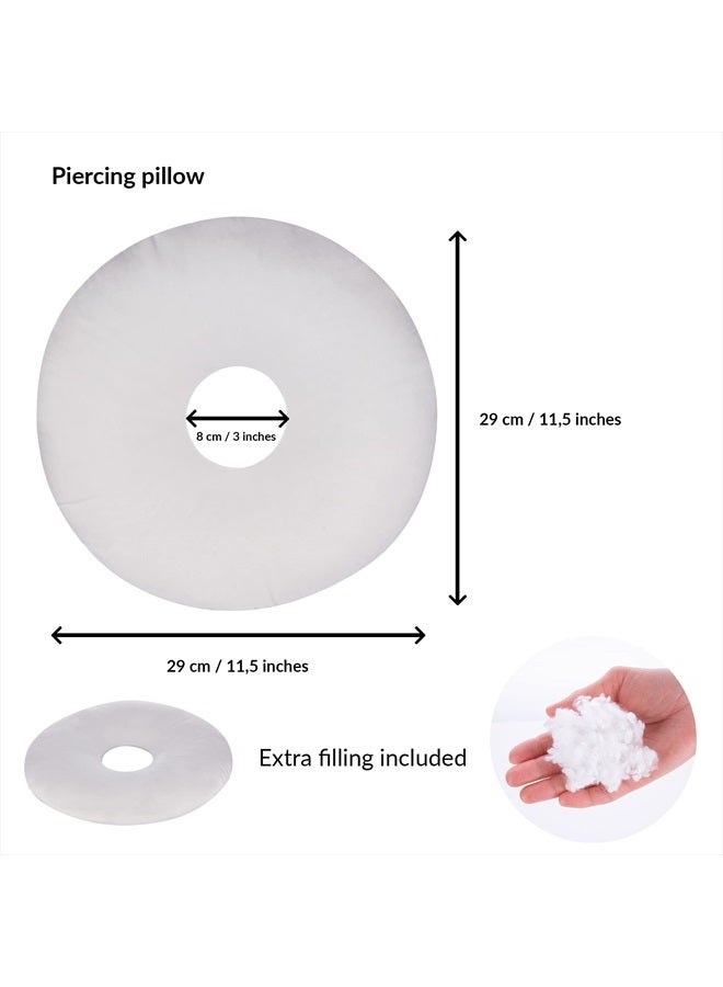 ODOXIA Piercing Pillow | Ear Piercing Pillow for Side Sleepers | Relieves Ear Pain | Adjustable Filling | Donut Pillow for Ear | Reduces Ear Pressure | Pillow with Ear Hole | CNH Ear Pillow | Earring Pillow  - Image 5