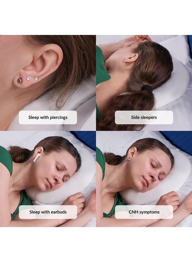 ODOXIA Piercing Pillow | Ear Piercing Pillow for Side Sleepers | Relieves Ear Pain | Adjustable Filling | Donut Pillow for Ear | Reduces Ear Pressure | Pillow with Ear Hole | CNH Ear Pillow | Earring Pillow  - Image 3