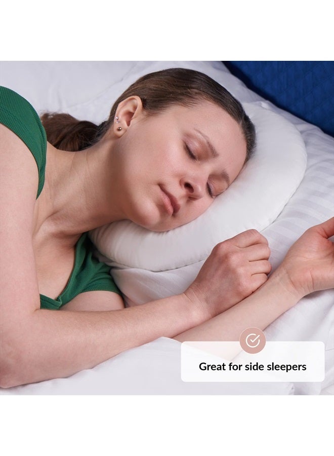ODOXIA Piercing Pillow | Ear Piercing Pillow for Side Sleepers | Relieves Ear Pain | Adjustable Filling | Donut Pillow for Ear | Reduces Ear Pressure | Pillow with Ear Hole | CNH Ear Pillow | Earring Pillow  - Image 2
