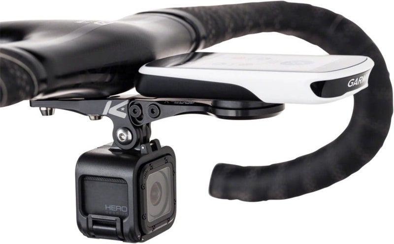 K-Edge | Integrated Handlebar System Bicycle Computer Combo Mount | for Garmin GPS Devices | Black - Image 1