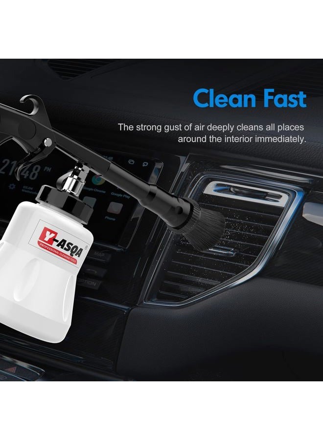 Y-ASQA Professional Car Cleaning Gun - Tough Stain Remover for Auto Upholstery, Leak-Proof Multi-Purpose Air Pulse Detail Cleaner Kit, Air Compressor Compatible for Home & Vehicle Interior/Exterior - Image 4
