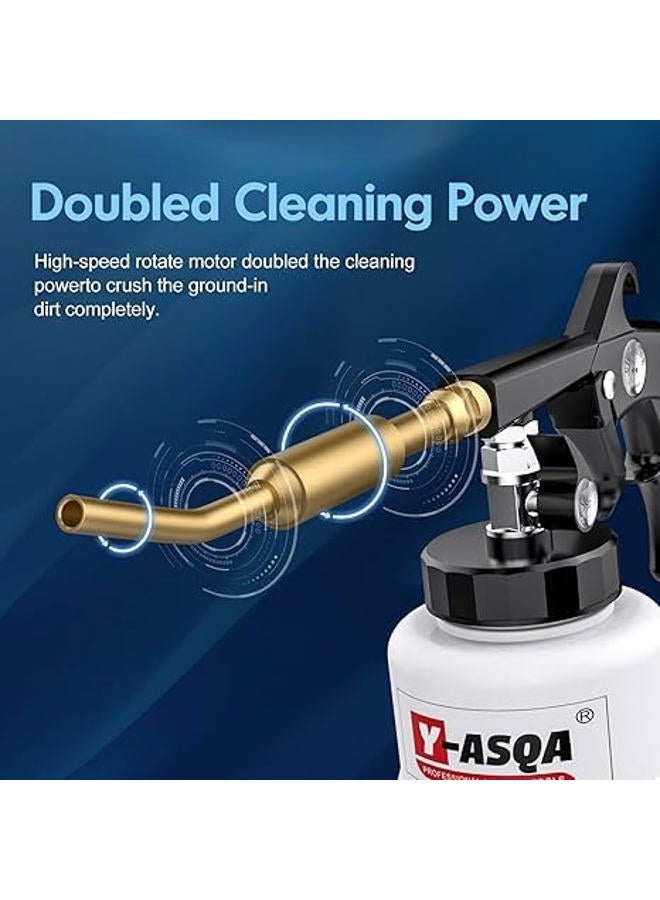 Y-ASQA Professional Car Cleaning Gun - Tough Stain Remover for Auto Upholstery, Leak-Proof Multi-Purpose Air Pulse Detail Cleaner Kit, Air Compressor Compatible for Home & Vehicle Interior/Exterior - Image 2