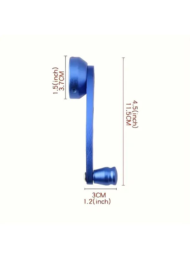 2 Pack Aluminum Alloy Universal Car Window Crank Handle Roller Tube Silver - Image 2