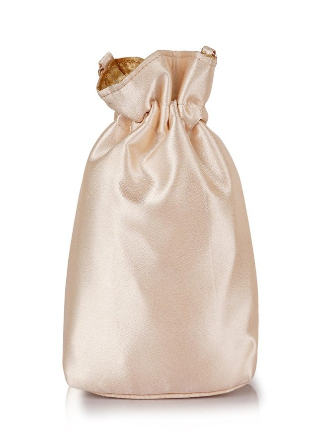 PLANX Velvet SilK Stylish Fancy Embroidery Unique Design Traditional Ethnic Wedding Party Handheld Potli For Women - Image 5