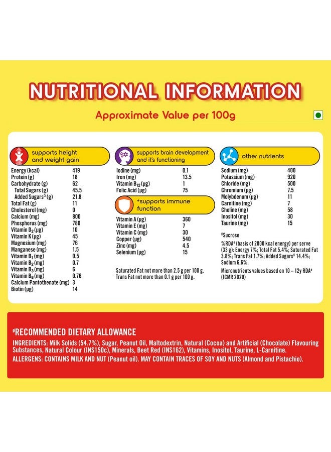 Complan Nutrition And Health Drink Royale Chocolate 500Gm (Carton) - Image 4